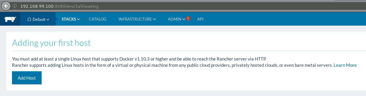 Rancher Web Interface