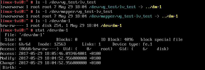 /dev/dm-1 Symlink